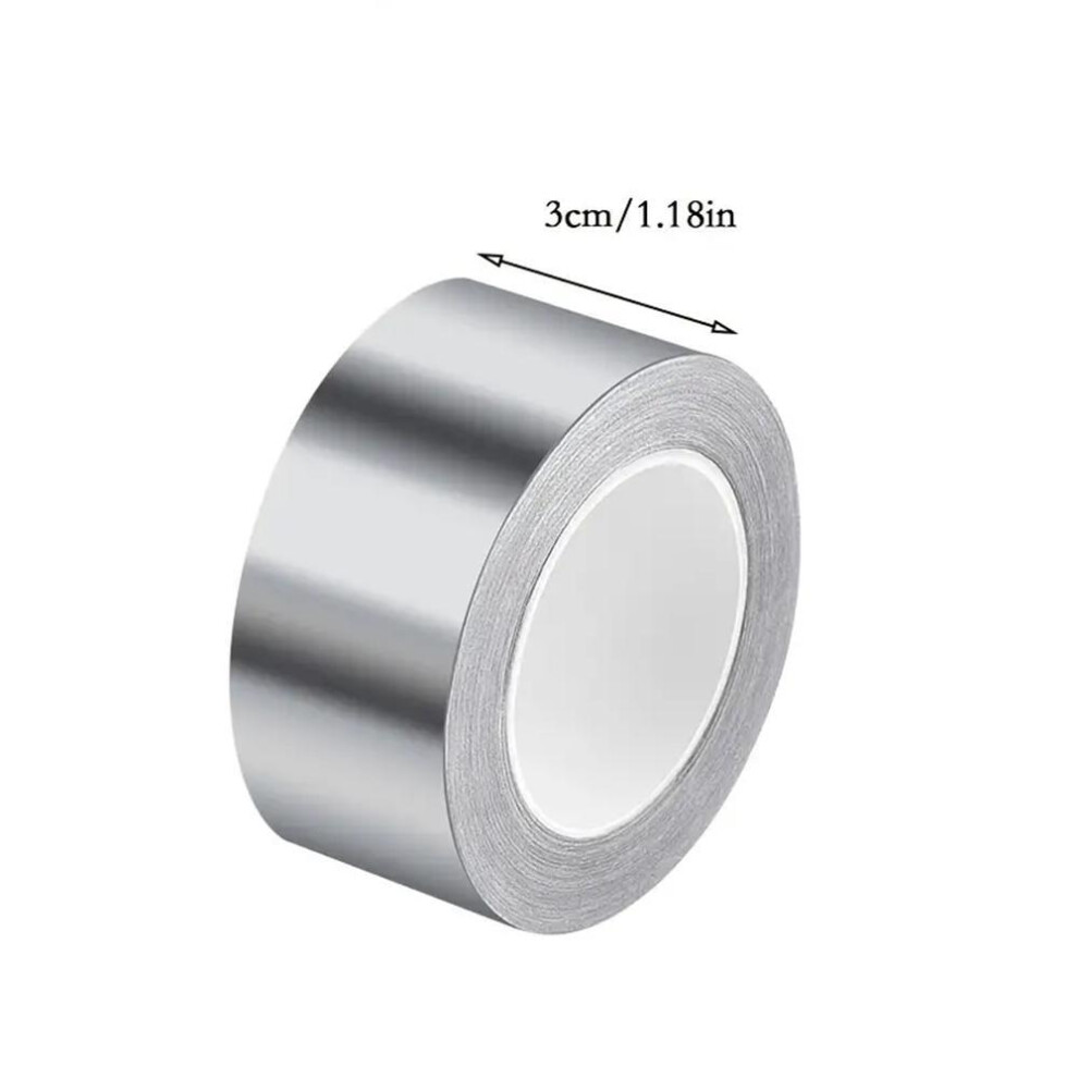 (silver, 3CMx10M) High Temperature Resistant Aluminum Foil Tape Caulking Range Hood Hot Water Pipe Sealing Stove Sink Mould Proof Waterproof Seam Sealer