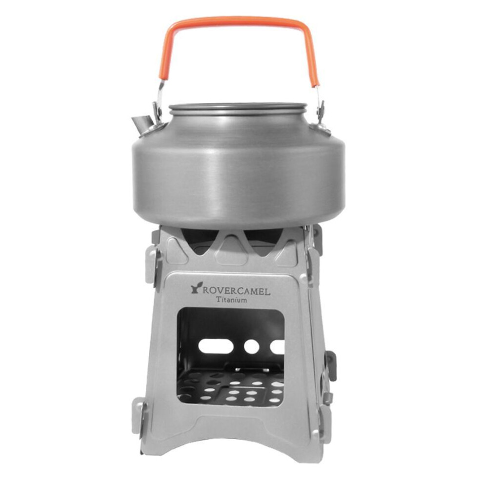 Camping Wood Stove Portable Folding Lightweight Titanium Wood Burning Backpacking Stove for Outdoor