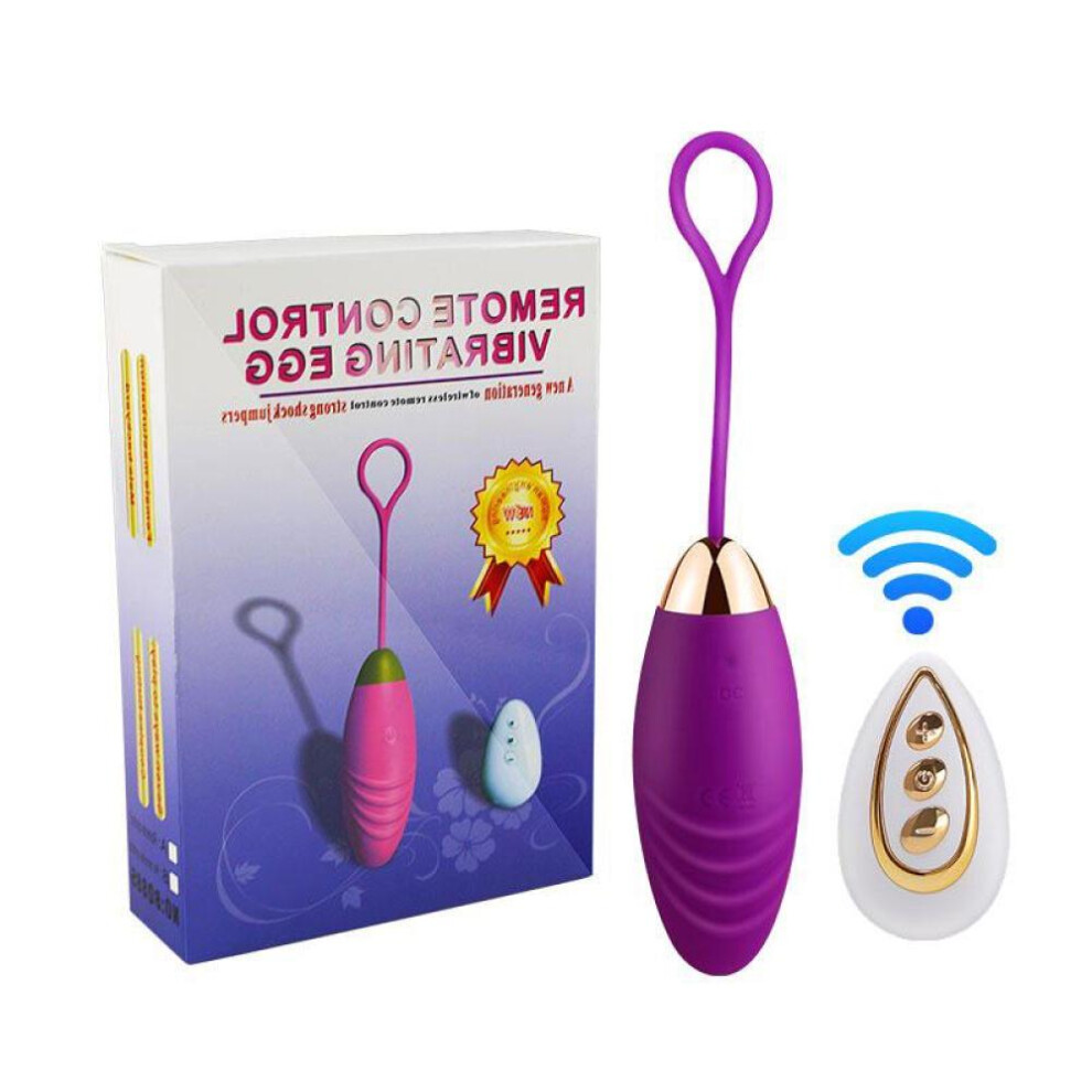 (purple) Vibrator Egg Vagina Massager Clitoris Stimulator Wireless Control Sex Toy For Women Masturbation