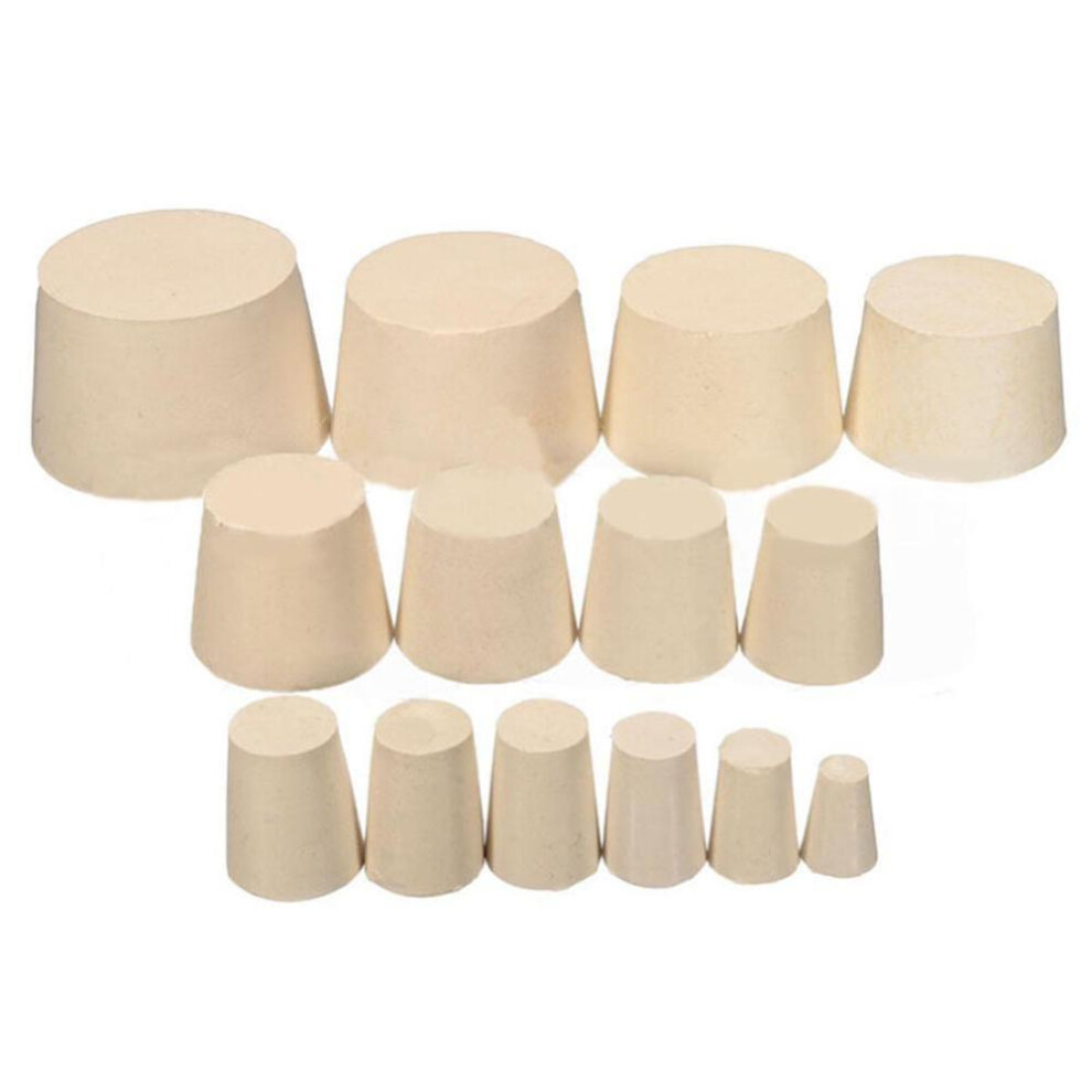 (10#) 1pc Solid Rubber Stopper Laboratory Engine Push-in Bottle Sealing Plug 15 Size