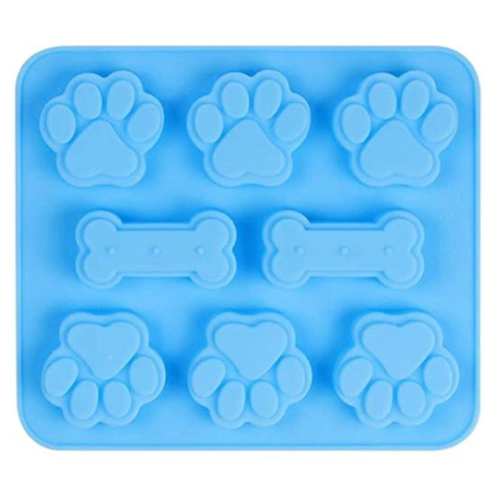 (blue) Dessert Mold Heat-resistant Food Grade Bpa Free Non-stick Dog Paw Shaped Cake Chocolate Mold Kitchen Supplies