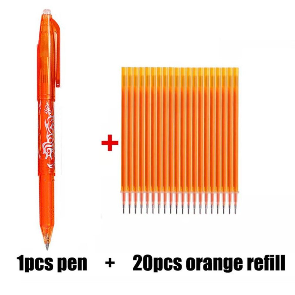 (orange) Gel Pen Cute Eraser Magic Gel Pen Set School Office Writing Supplies Student Stationery School Supplies