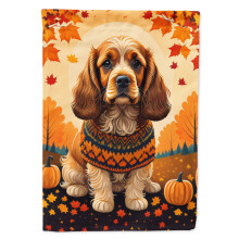 Caroline's Treasures DAC1038GF Cocker Spaniel Fall Garden Flag Mailbox Flag Decorative Yard Flag Banner Outside Patio Artwork Yard Flower Beds Garde