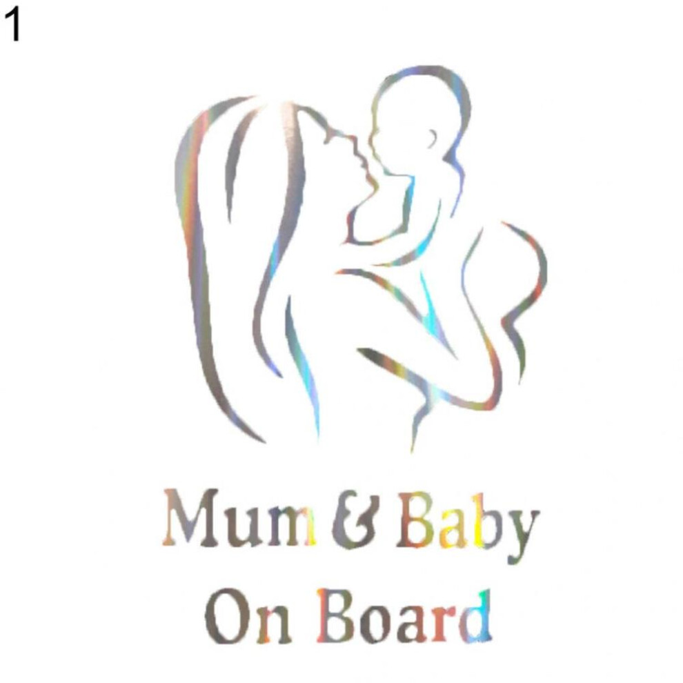 Colorful Laser Baby In Car Body Window Reflective Sticker Warning Sign Decor