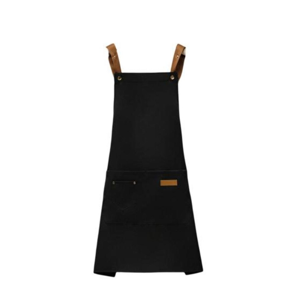(as the picture) Chef Apron Solid Color Wear Resistant Protective