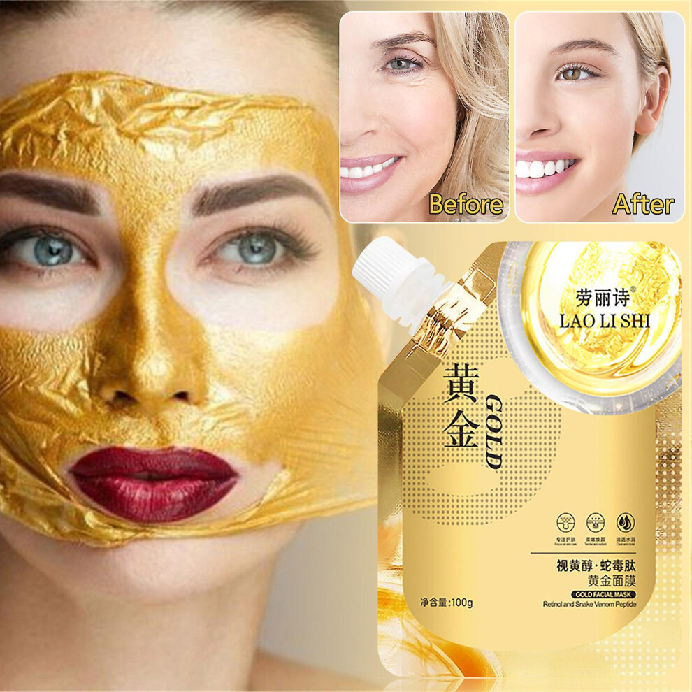 Gold Retinol Snake Venom Peptide Rip-Off Mask Deep Cleansing Pore Tightening Yellowing