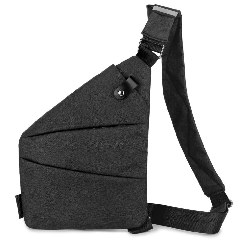 (black) Sling Pack Slim Crossbody Backpack Lightweight Casual Chest Bag For Outdoor Sport Travel Hiking