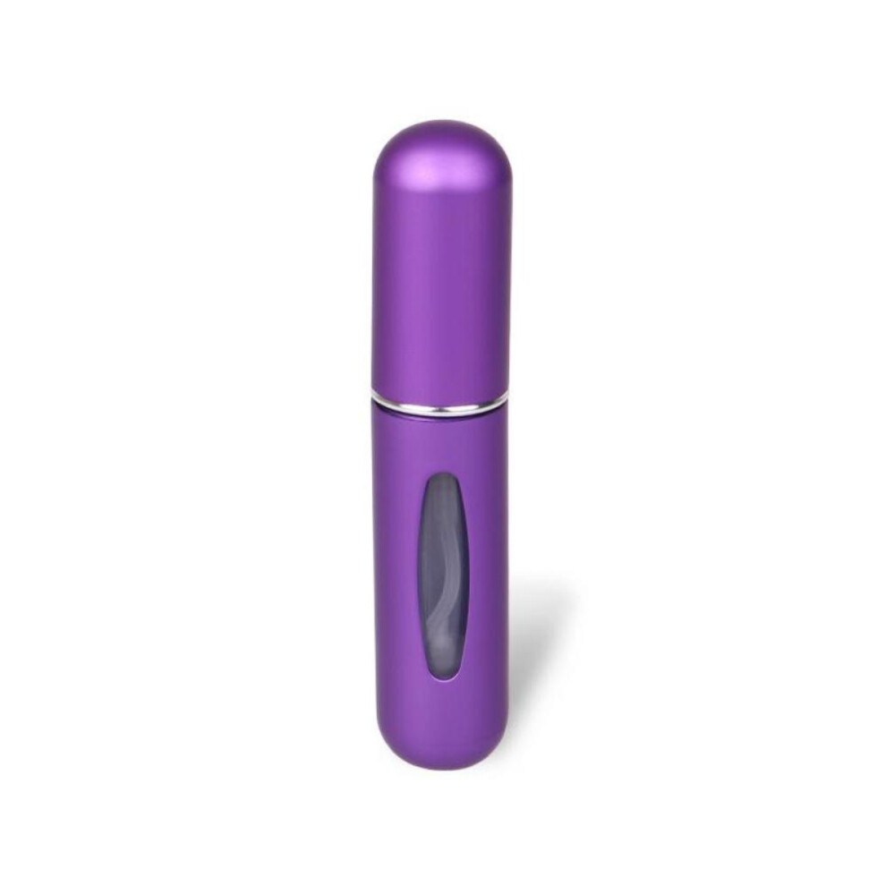 (purple) 5ml Perfume Refill Bottle Portable Refillable Spray Scent Empty Containers Atomizer For Travel Cosmetic Tool