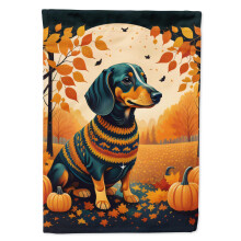 Caroline's Treasures DAC1042GF Dachshund Fall Garden Flag Mailbox Flag Decorative Yard Flag Banner Outside Patio Artwork Yard Flower Beds Garden Siz