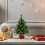 Small Pre-Lit Christmas Tree 2ft With 20 Warm White LEDs & Stable Cement Base 3