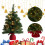Small Pre-Lit Christmas Tree 2ft With 20 Warm White LEDs & Stable Cement Base 4