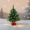 Small Pre-Lit Christmas Tree 2ft With 20 Warm White LEDs & Stable Cement Base 5