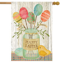 Spring Egg Bouquet Easter House Flag 40"""" x 28"""" Briarwood Lane
