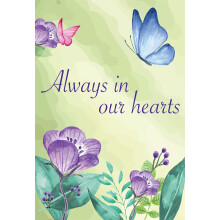 Briarwood Lane Always in Our Hearts Floral Garden Flag Bereavement 12.5"""" x 18""""