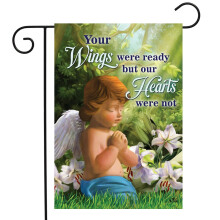 Briarwood Lane Praying Angel Bereavement Garden Flag Inspirational Religious 12.5"""" x 18""""