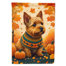 Caroline's Treasures DAC1061GF Norwich Terrier Fall Garden Flag Mailbox Flag Decorative Yard Flag Banner Outside Patio Artwork Yard Flower Beds Gard