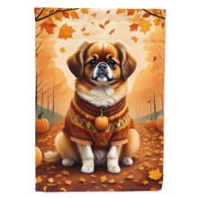 Caroline's Treasures DAC1076GF Tibetan Spaniel Fall Garden Flag Mailbox Flag Decorative Yard Flag Banner Outside Patio Artwork Yard Flower Beds Gard