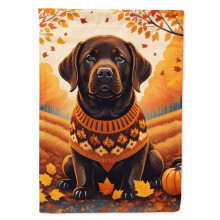 Caroline's Treasures DAC1055GF Chocolate Labrador Retriever Fall Garden Flag Mailbox Flag Decorative Yard Flag Banner Outside Patio Artwork Yard Flow