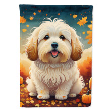 Caroline's Treasures DAC1041GF Coton De Tulear Fall Garden Flag Mailbox Flag Decorative Yard Flag Banner Outside Patio Artwork Yard Flower Beds Gard