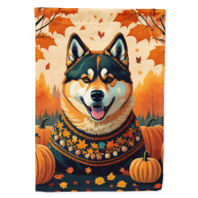 Caroline's Treasures DAC1005GF Akita Fall Garden Flag Mailbox Flag Decorative Yard Flag Banner Outside Patio Artwork Yard Flower Beds Garden Size M