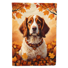 Caroline's Treasures DAC1029GF Brittany Spaniel Fall Garden Flag Mailbox Flag Decorative Yard Flag Banner Outside Patio Artwork Yard Flower Beds Gar