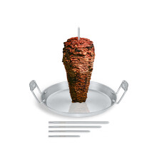CONCORD RVS Vertical Al Pastor Spies met Plaat voor Buiten BBQ Grills. Geweldig voor Tacos, Gyro, Shawarma, hele kippen en meer!