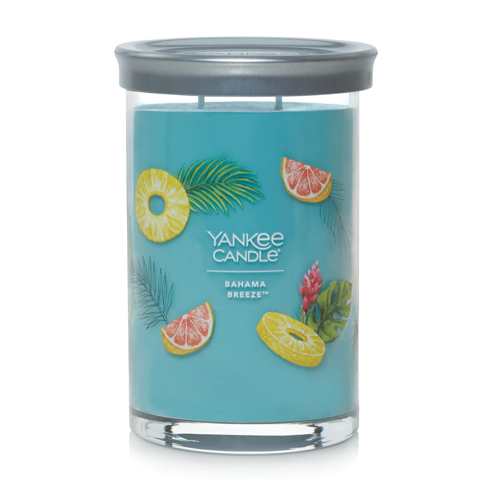 Yankee Candle Bahama Breeze Scented  Signature 20oz Large Tumbler 2Wick Candle  Over 60 Hours of Burn Time