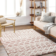 Livabliss Hapsburg Moroccan Shag Area Rug 53 x 73 Dusty Pink