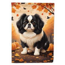 Caroline's Treasures DAC1052GF Japanese Chin Fall Garden Flag Mailbox Flag Decorative Yard Flag Banner Outside Patio Artwork Yard Flower Beds Garden