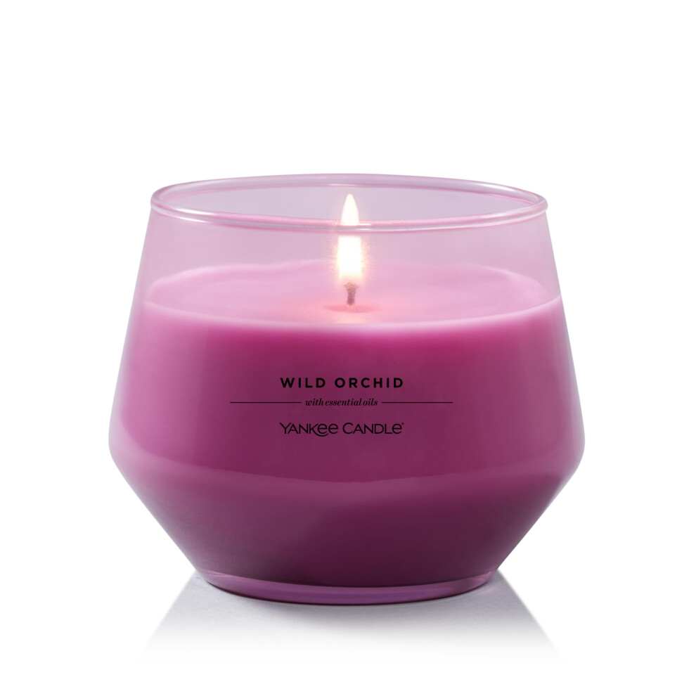 Yankee Candle Studio Medium Candle  Wild Orchid  10 oz LongLasting  EssentialOil Scented Soy Wax Blend Candle  4065 Hours o