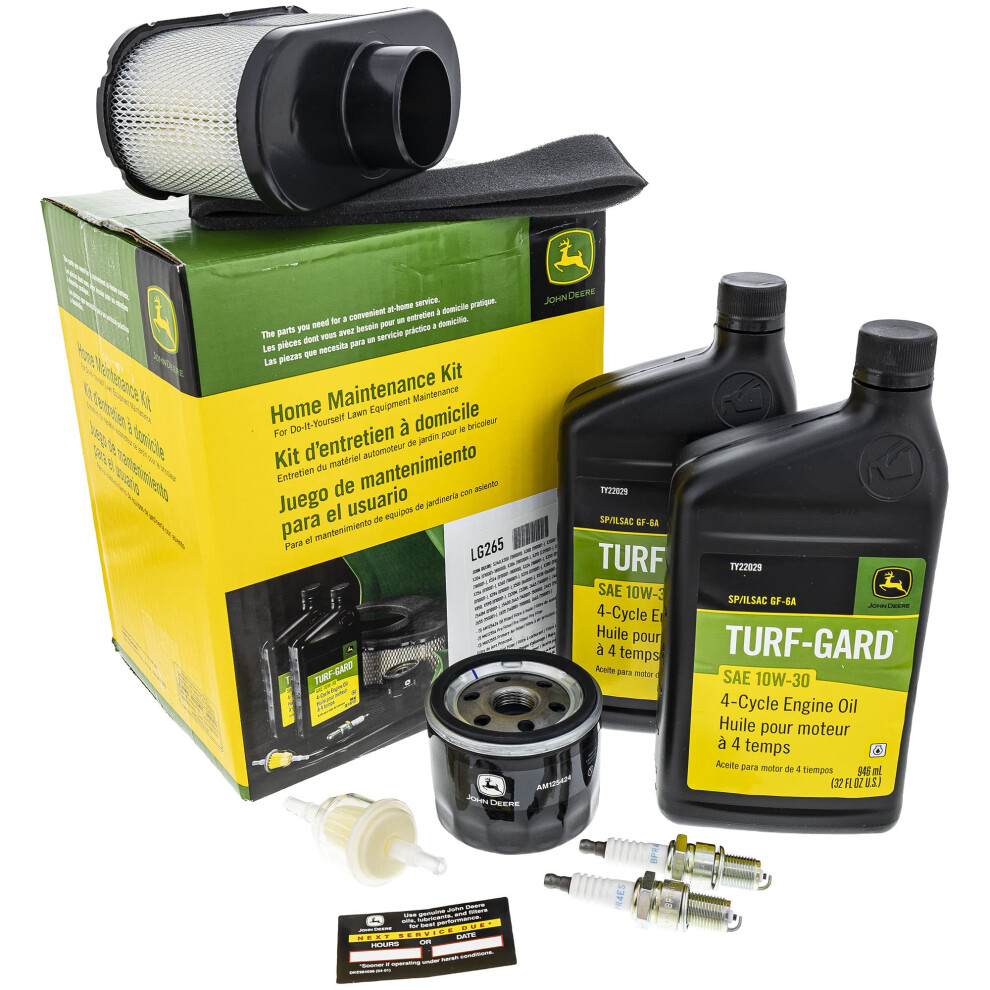 John Deere LG265 Home Maintenance Service Kit S240 X300 X500 X350 X570 Z445 Z665 Mowers Tractors