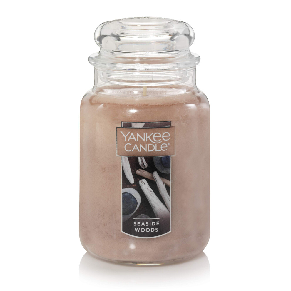 Yankee Candle Seaside Woods Scented  Classic 22oz Large Jar Single Wick Candle  Over 110 Hours of Burn Time