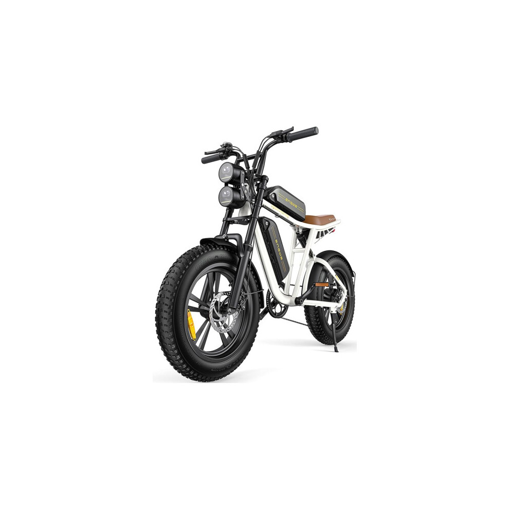 (White) Engwe M20 Electric Bike 750W 25KM/H Dual 13Ah