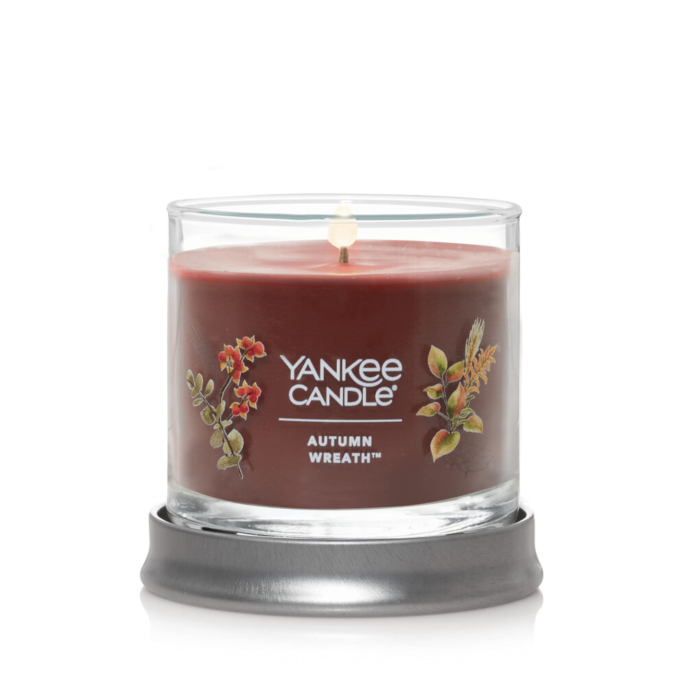 Yankee Candle Autumn Wreath Scented  Signature 43oz Small Tumbler Single Wick Candle  Over 20 Hours of Burn Time