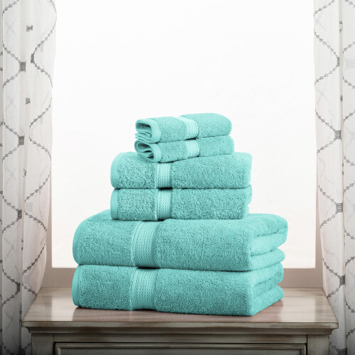 Set de prosopuri de bumbac egiptean superior cu 6 buca?i include 2 baie