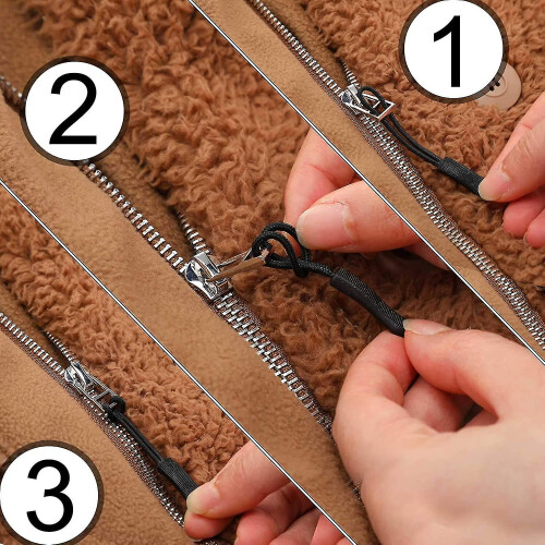 10 Pcs Zipper Pull Tab Replacement Metal Zipper Extender Handle Fixer Zipper 2