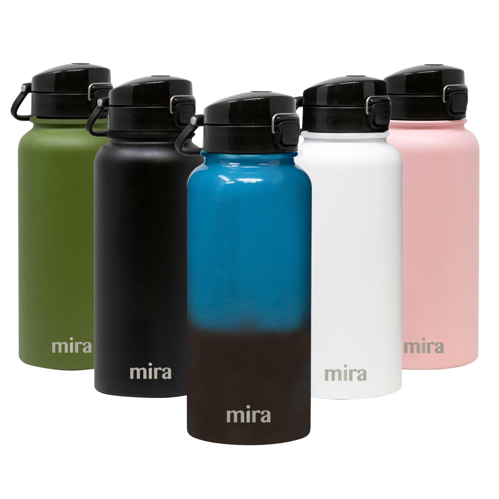 MIRA 32 oz Stainless Steel Water Bottle  Hydro Vacuum Insulated Metal Thermo Flask Keeps Cold for 24 Hours  Hot for 12 Hours