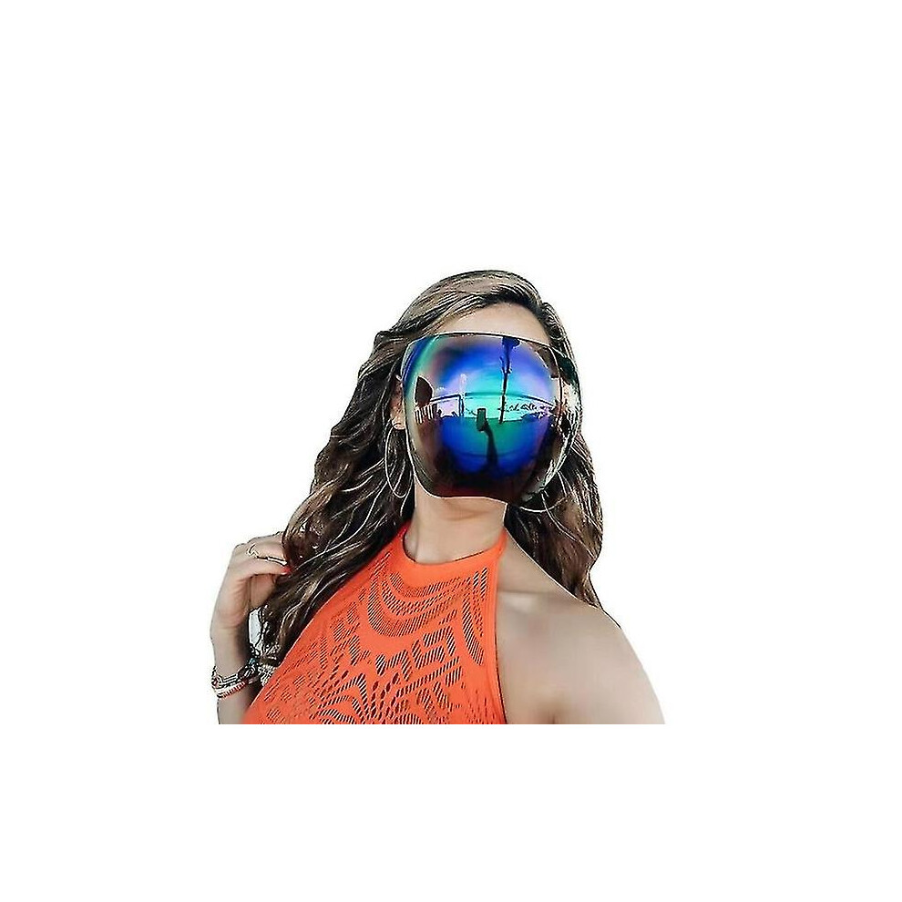 (D) Face Shield Sunglasses Visor Full Face Cover Visor Glasses Face Cover Uv400 Protective Eyewear