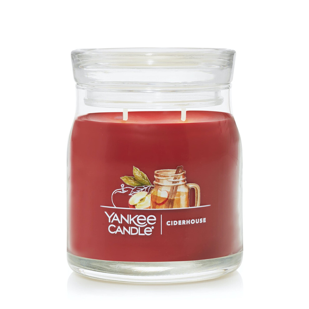 Yankee Candle Ciderhouse Scented  Signature 13oz Medium Jar 2Wick Candle  Over 35 Hours of Burn Time