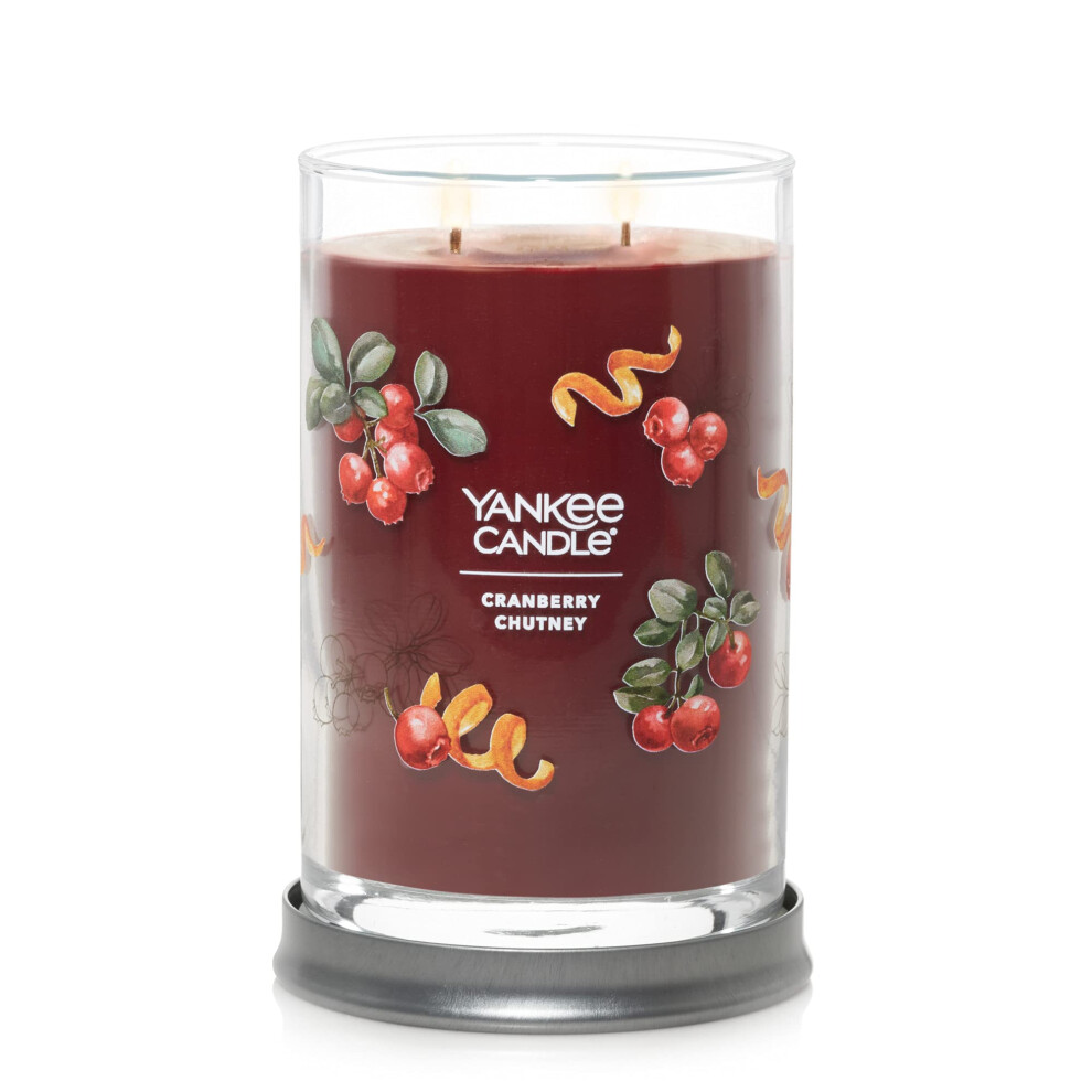 Yankee Candle Cranberry Chutney Scented Signature 20oz Large Tumbler 2Wick Candle Over 60 Hours Of Burn Time