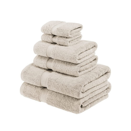 Set de prosopuri de bumbac egiptean superior cu 8 buca?i include 2 baie