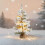 2ft Swony White Mini Christmas Tree Xmas Table Decoration with Base, LED Lights 5