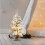 2ft Swony White Mini Christmas Tree Xmas Table Decoration with Base, LED Lights 10