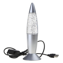 Usb Lava Lamp Metal Base Night Light Volcano Nightlight Bedside Lamp Lighting Lamps Home Decorations Plastic Material