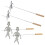 4pcs Funny Man Woman Roasting Sticks Wood Handle Metal Barbecue Sticks Barbecue Forks 3