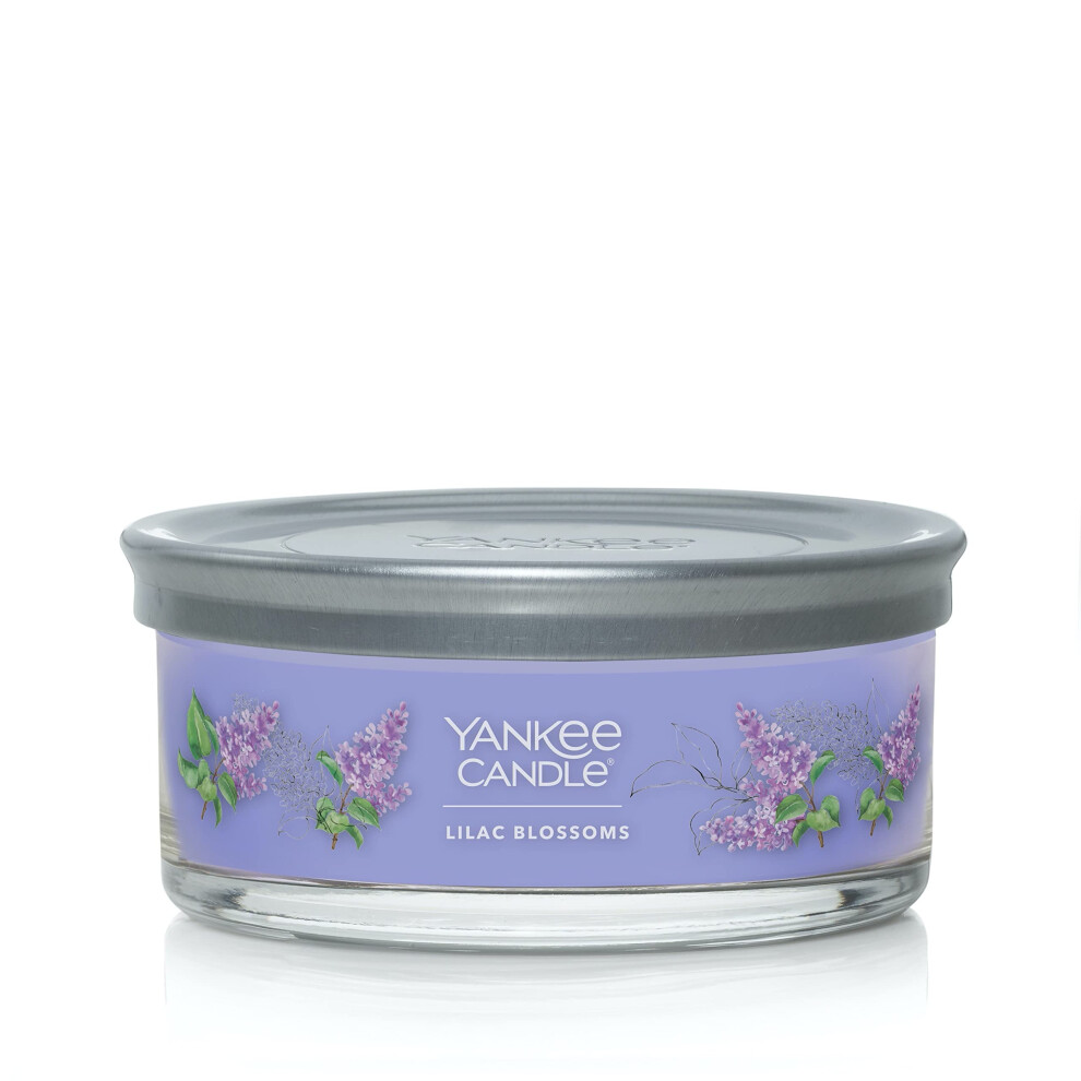 Yankee Candle Lilac Blossoms Scented  Signature 12oz Medium Tumbler 5Wick Candle  Over 16 Hours of Burn Time