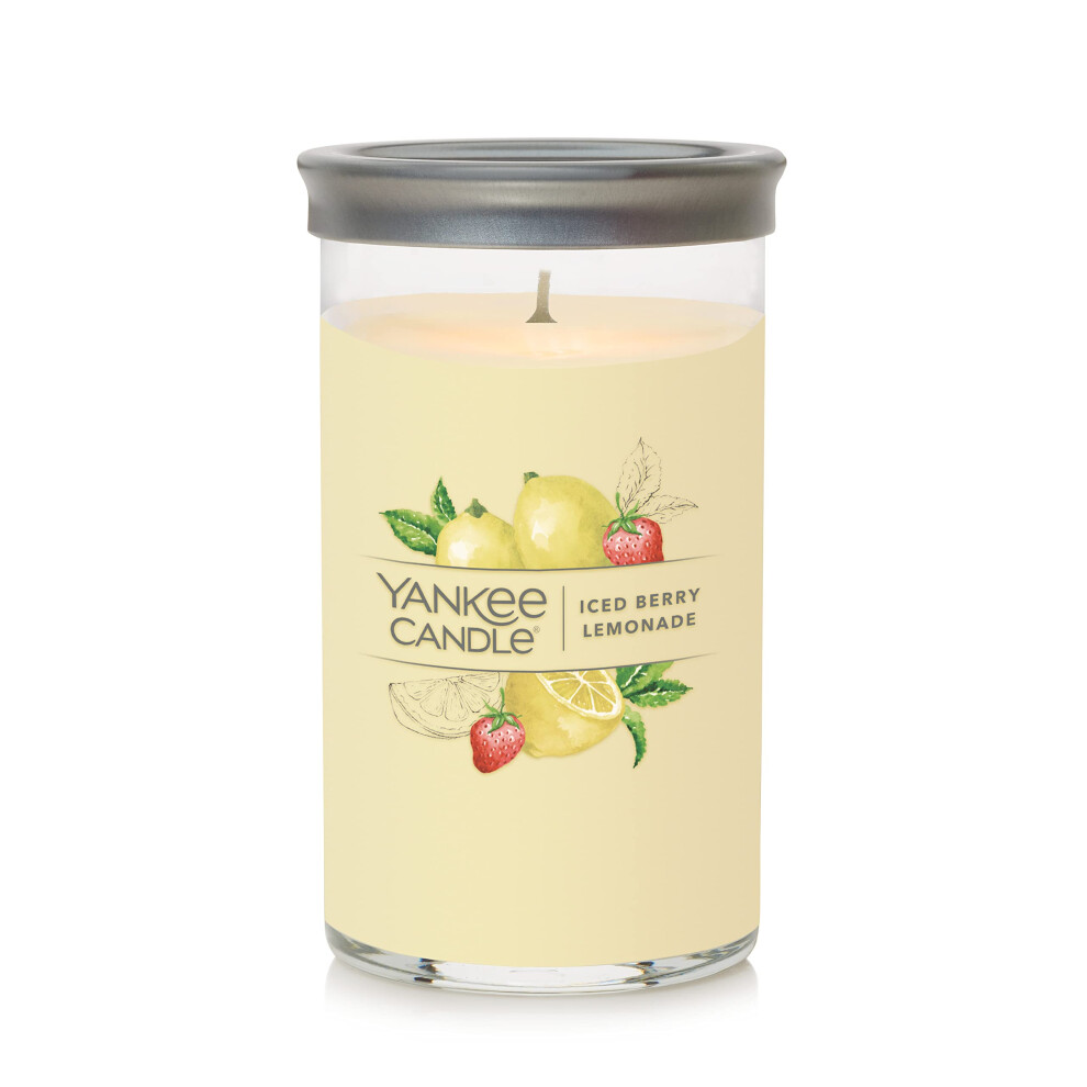 Yankee Candle Iced Berry Lemonade Signature Medium Pillar Candle  1425oz