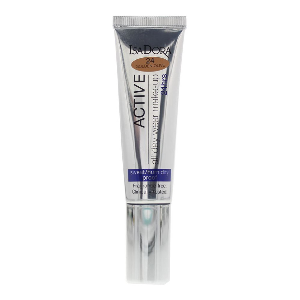 Isadora Women's Golden Active 24H 24 Olive Foundation 35Ml For - Image 7