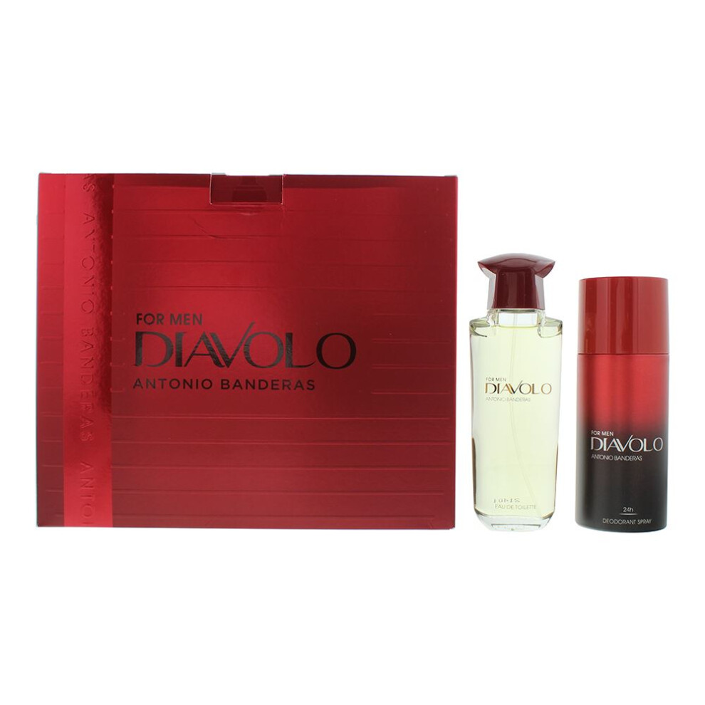 Antonio Banderas Mens Diavolo Eau de Toilette 100ml + Deodorant Spray Gift Set - Green - One Size - Image 12