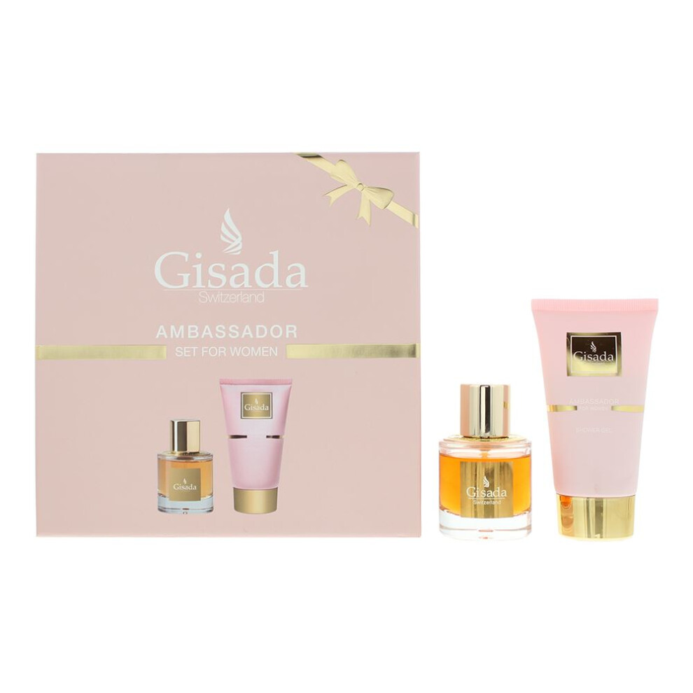 Gisada Ambassador Women Gift Set 50Ml Edp Spray + Shower Gel 100Ml